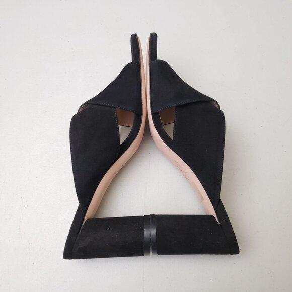 Stuart Weitzman Galene Sandals Black Suede Size 8.5 - Picture 4 of 5